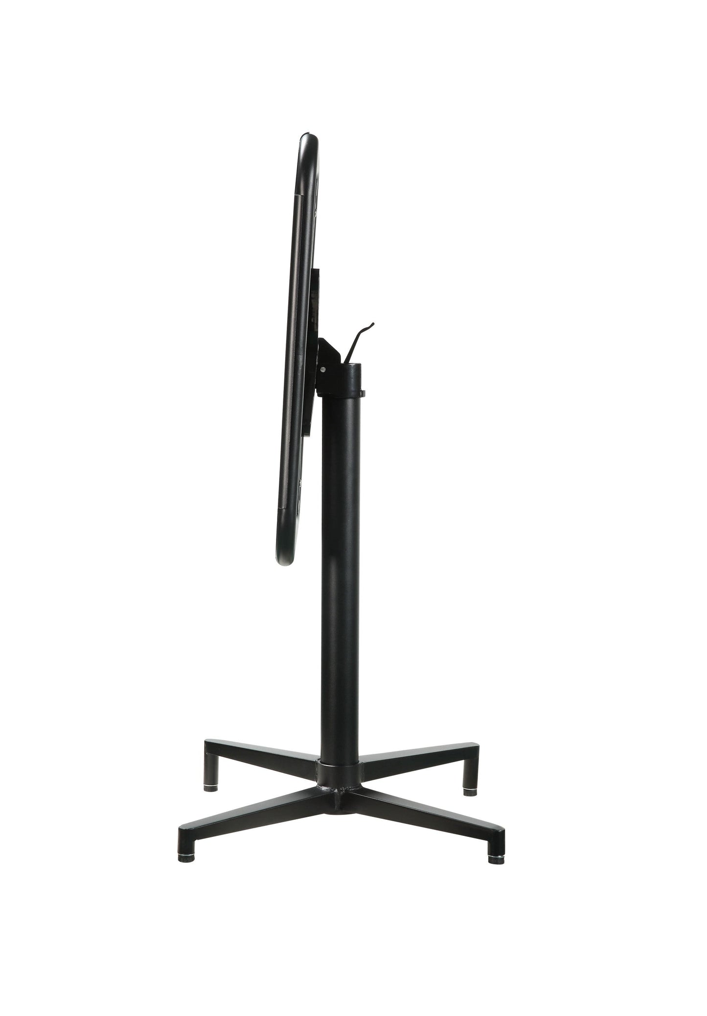 HomeRoots 24" x 24" x 30" Metal Folding Table in Black Finish