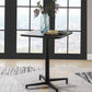 HomeRoots 24" x 24" x 30" Metal Folding Table in Black Finish
