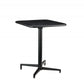 HomeRoots 24" x 24" x 30" Metal Folding Table in Black Finish