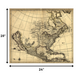 HomeRoots 24" x 28" Map of North America c1685 Vintage Poster Wall Art