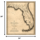 HomeRoots 24" x 28" c1823 Early Map Of Florida Vintage Poster Wall Art