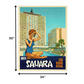 HomeRoots 24" x 30" Hotel Sahara c1960s Las Vegas Vintage Travel Poster Wall Art