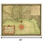 HomeRoots 24" x 30" c1747 Map of the Gulf Coast Vintage Poster Wall Art