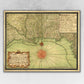 HomeRoots 24" x 30" c1747 Map of the Gulf Coast Vintage Poster Wall Art
