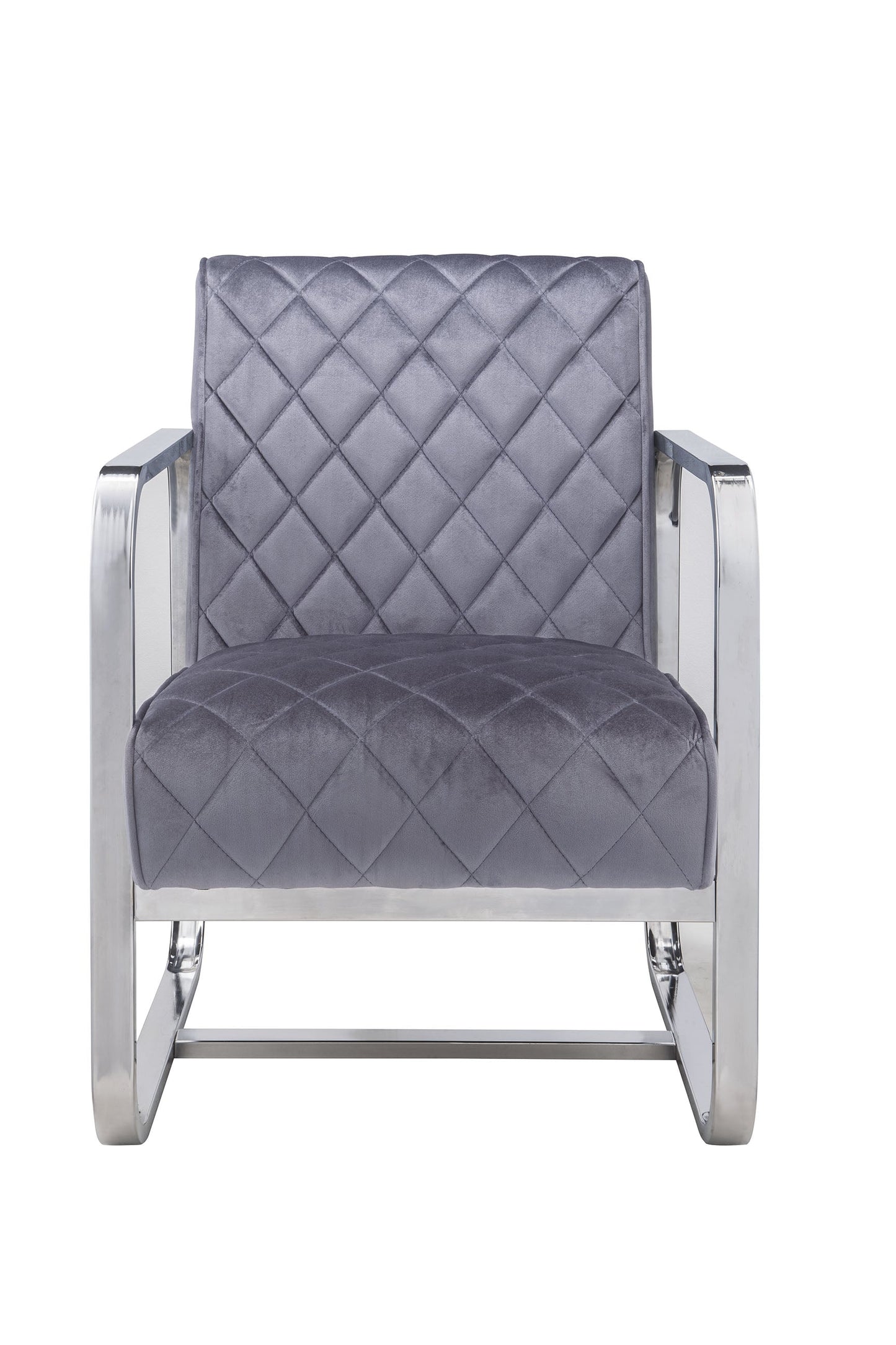 HomeRoots 24" x 31" x 34" Accent Chair in Grey Finish