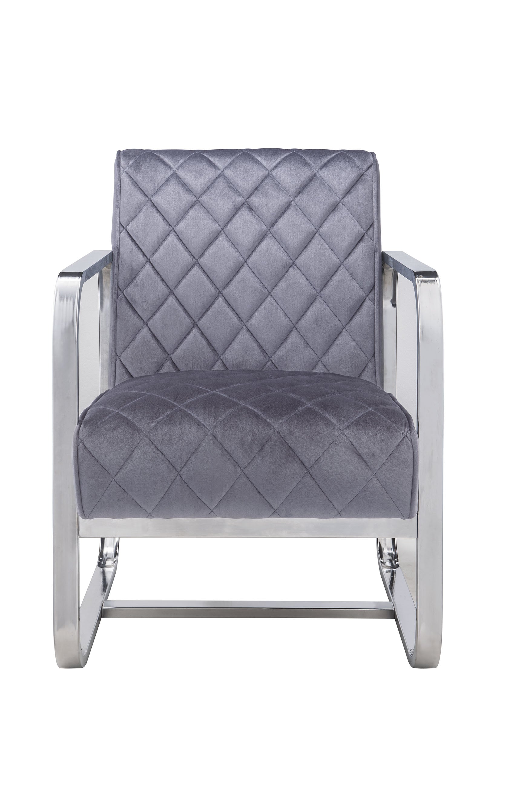 HomeRoots 24" x 31" x 34" Accent Chair in Grey Finish