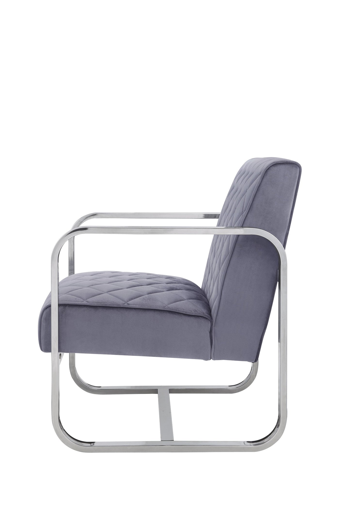 HomeRoots 24" x 31" x 34" Accent Chair in Grey Finish