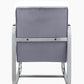 HomeRoots 24" x 31" x 34" Accent Chair in Grey Finish
