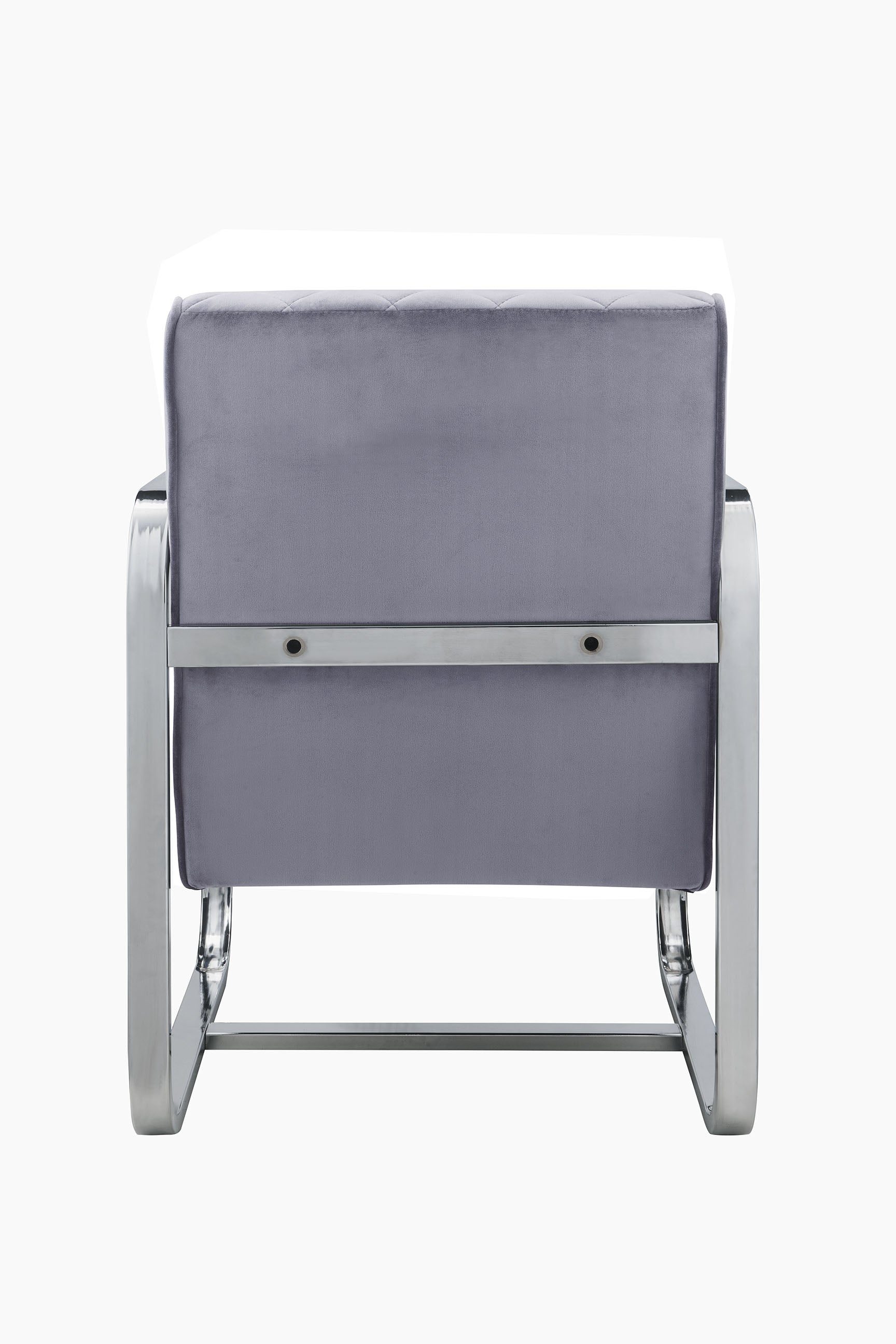 HomeRoots 24" x 31" x 34" Accent Chair in Grey Finish