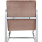 HomeRoots 24" x 31" x 34" Accent Chair in Pink Finish