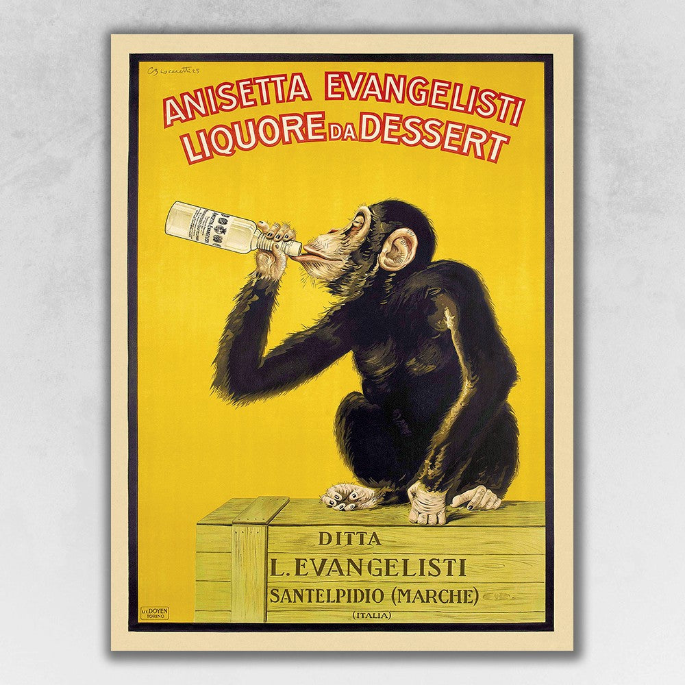 HomeRoots 24" x 32" Anisetta Evangelisti Italian Liquor Wall Art Print
