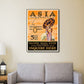 HomeRoots 24" x 32" Asia via Honolulu Vintage Travel Wall Art
