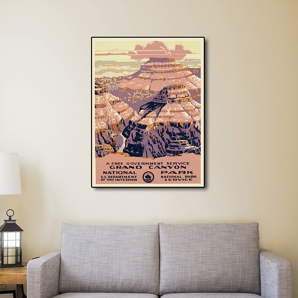 HomeRoots 24" x 32" Grand Canyon c1938 Vintage Travel Poster Wall Art
