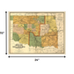 HomeRoots 24" x 32" Map of Indian and Oklahoma Territories Vintage Poster Wall Art