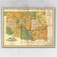 HomeRoots 24" x 32" Map of Indian and Oklahoma Territories Vintage Poster Wall Art