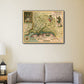 HomeRoots 24" x 32" Map of Virginia c1627 Vintage Poster Wall Art