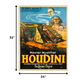 HomeRoots 24" x 32" Master Mystifier Houdini Vintage Magic Poster Wall Art