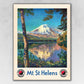 HomeRoots 24" x 32" Mt. St. Helens c1920s Vintage Travel Poster Wall Art