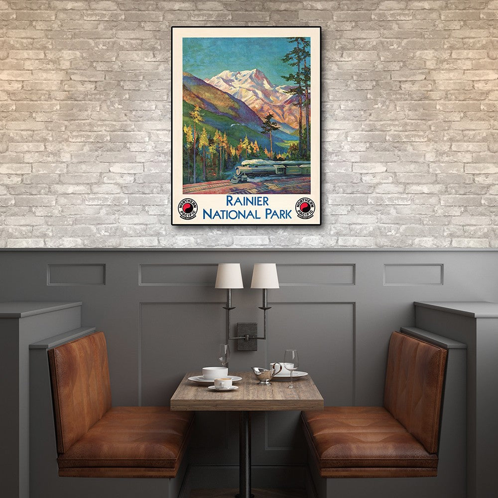 HomeRoots 24" x 32" Rainier National Park c1920s Vintage Travel Poster Wall Art
