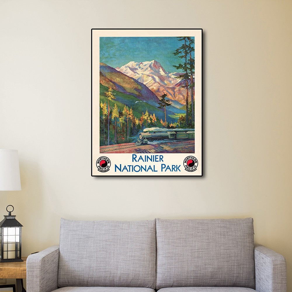 HomeRoots 24" x 32" Rainier National Park c1920s Vintage Travel Poster Wall Art