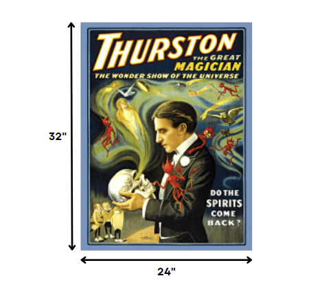 HomeRoots 24" x 32" Thurston Spirits Vintage Magic Poster Wall Art