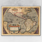 HomeRoots 24" x 32" Vintage 1598 Map of the Americas Wall Art