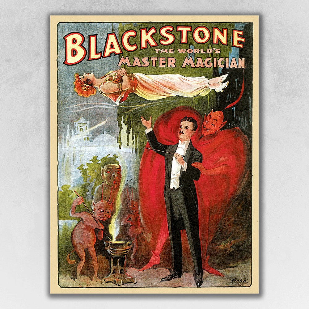HomeRoots 24" x 32" Vintage 1934 Blackstone Magic Wall Art