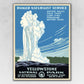 HomeRoots 24" x 32" Yellowstone National Park c1938 Vintage Travel Poster Wall Art