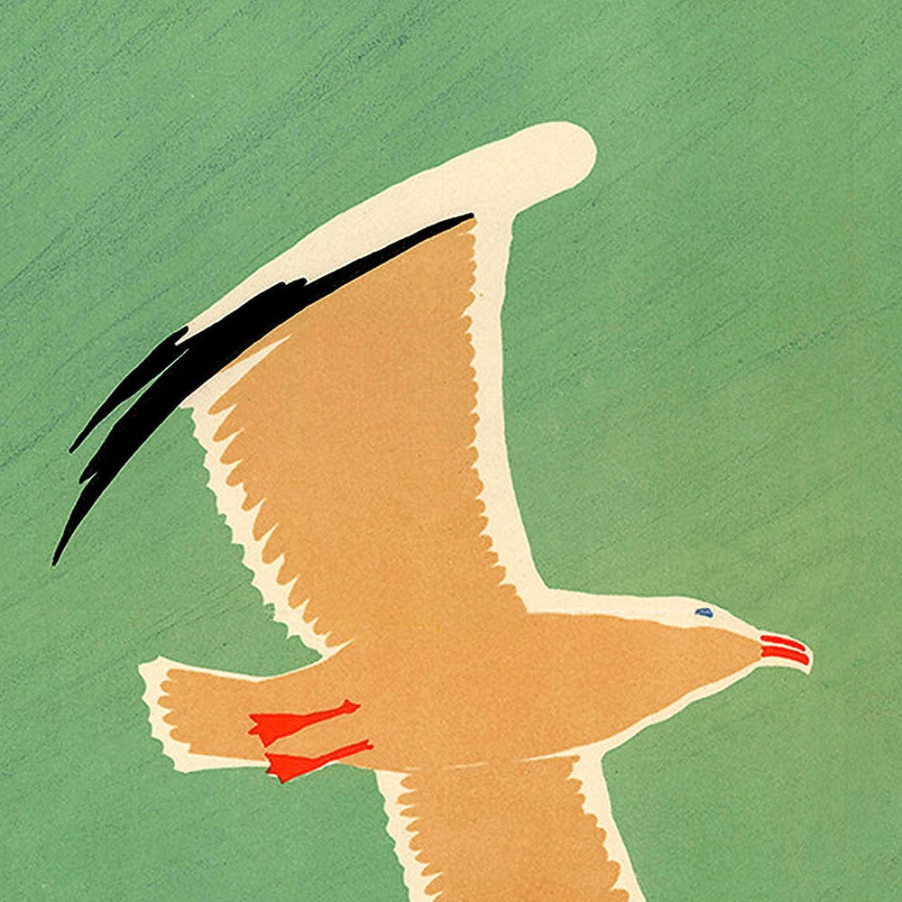 HomeRoots 24" x 36" Birds Over Lake Michigan c1929 Vintage Travel Poster Wall Art