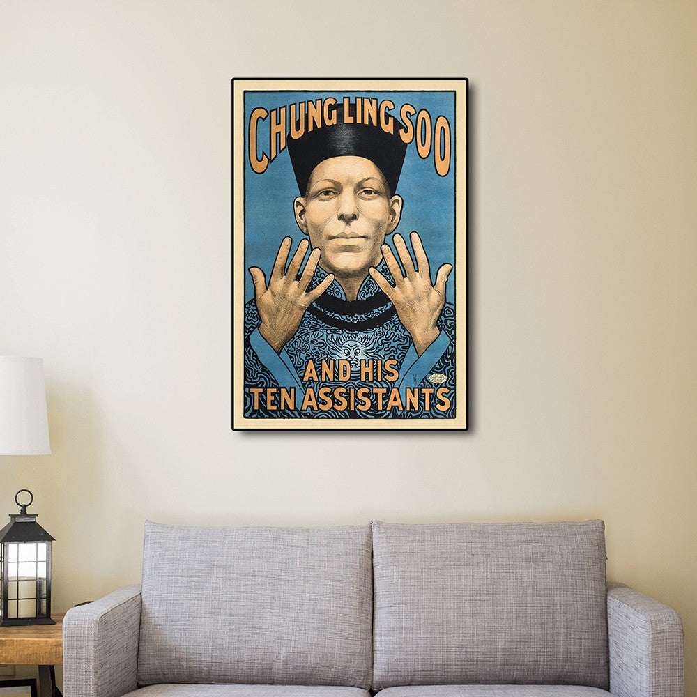HomeRoots 24" x 36" Chung Ling Soo Vintage Magic Poster Wall Art