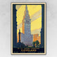 HomeRoots 24" x 36" Cleveland Union Terminal Vintage Travel Poster Wall Art