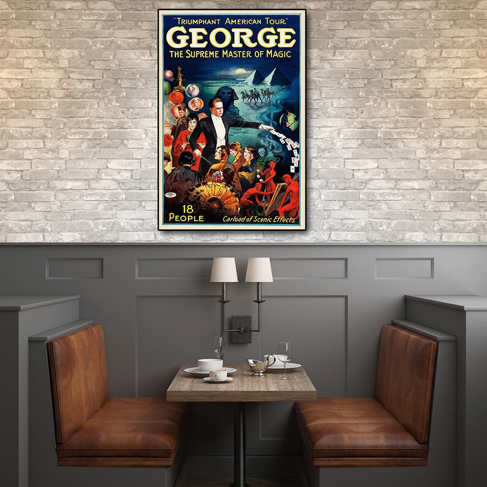 HomeRoots 24" x 36" George the Supreme Master Vintage Magic Poster Wall Art