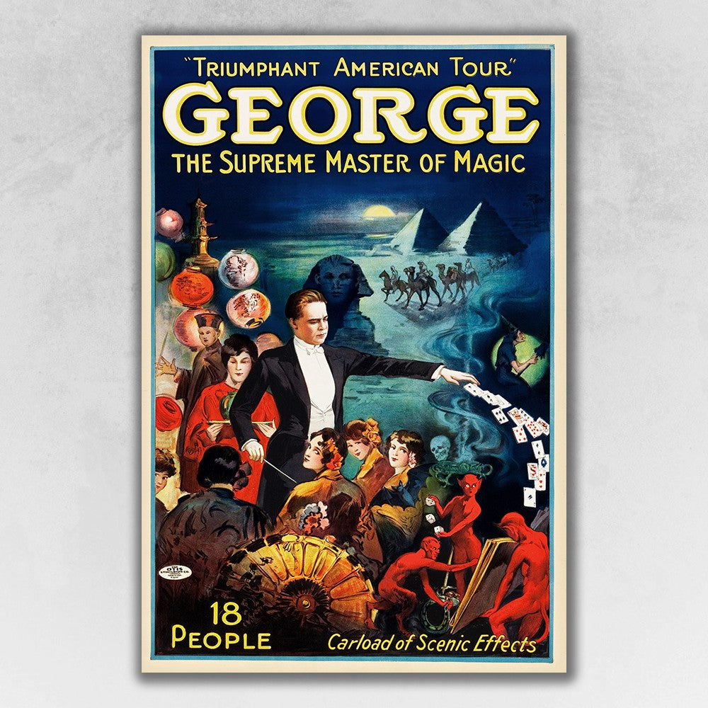 HomeRoots 24" x 36" George the Supreme Master Vintage Magic Poster Wall Art