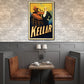 HomeRoots 24" x 36" Kellar Drinks with the Devil Vintage Magic Poster Wall Art