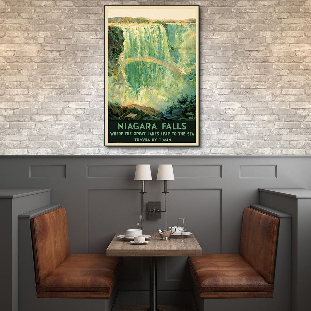 HomeRoots 24" x 36" Niagra Falls New York c1920s Vintage Travel Poster Wall Art