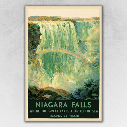 HomeRoots 24" x 36" Niagra Falls New York c1920s Vintage Travel Poster Wall Art