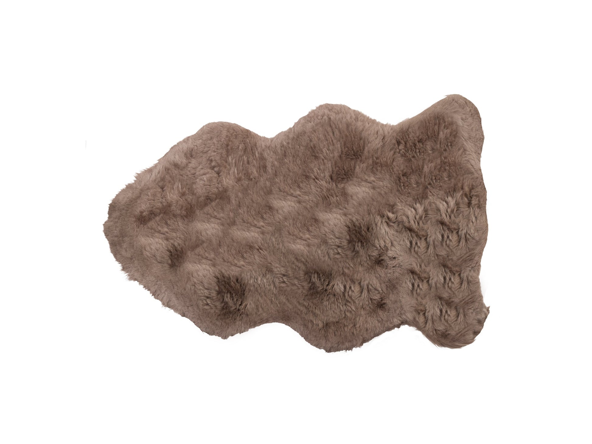 HomeRoots 24" x 36" Sheepskin Single Long Haired Rug in Taupe Finish