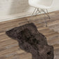 HomeRoots 24" x 36" Single Sheepskin Area Rug in Chocolate Finish