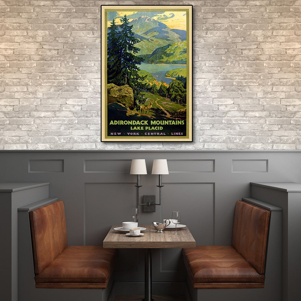 HomeRoots 24" x 36" Vintage 1920s Adirondack Mountains Wall Art