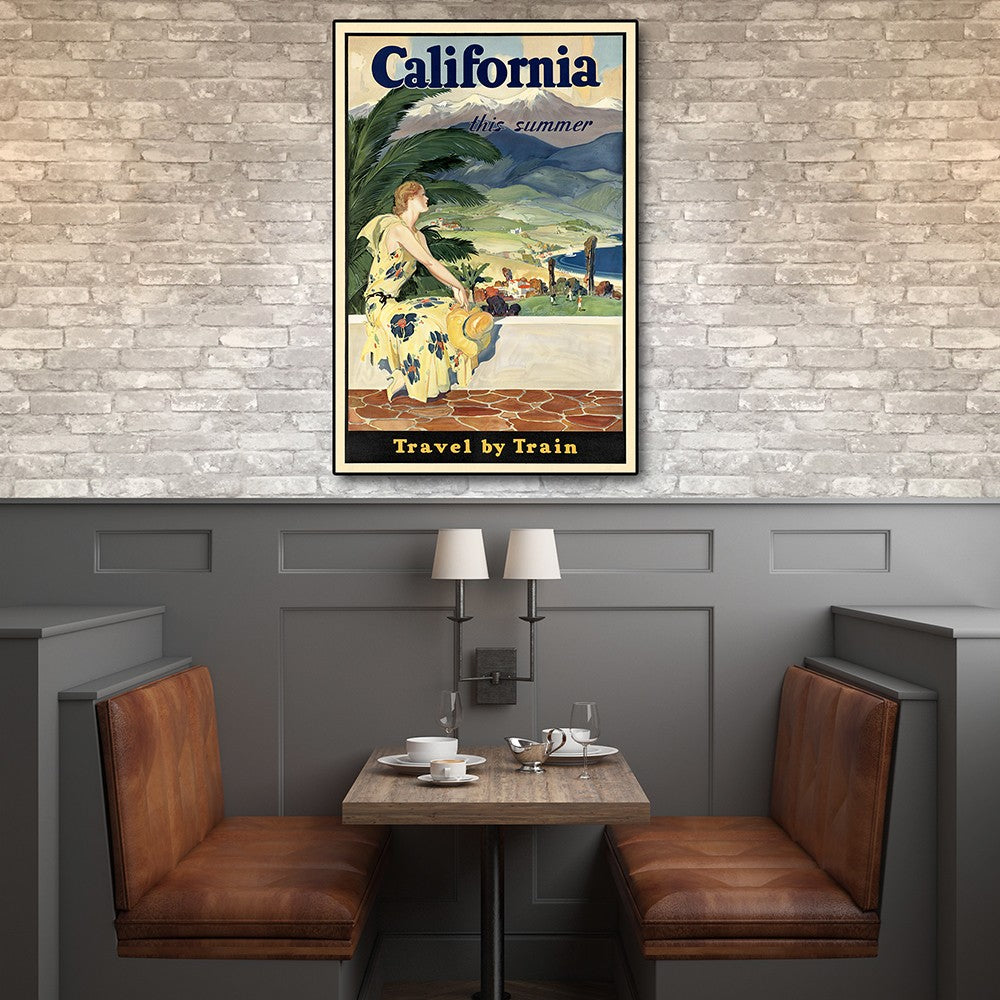 HomeRoots 24" x 36" Vintage 1934 California Travel Poster Wall Art