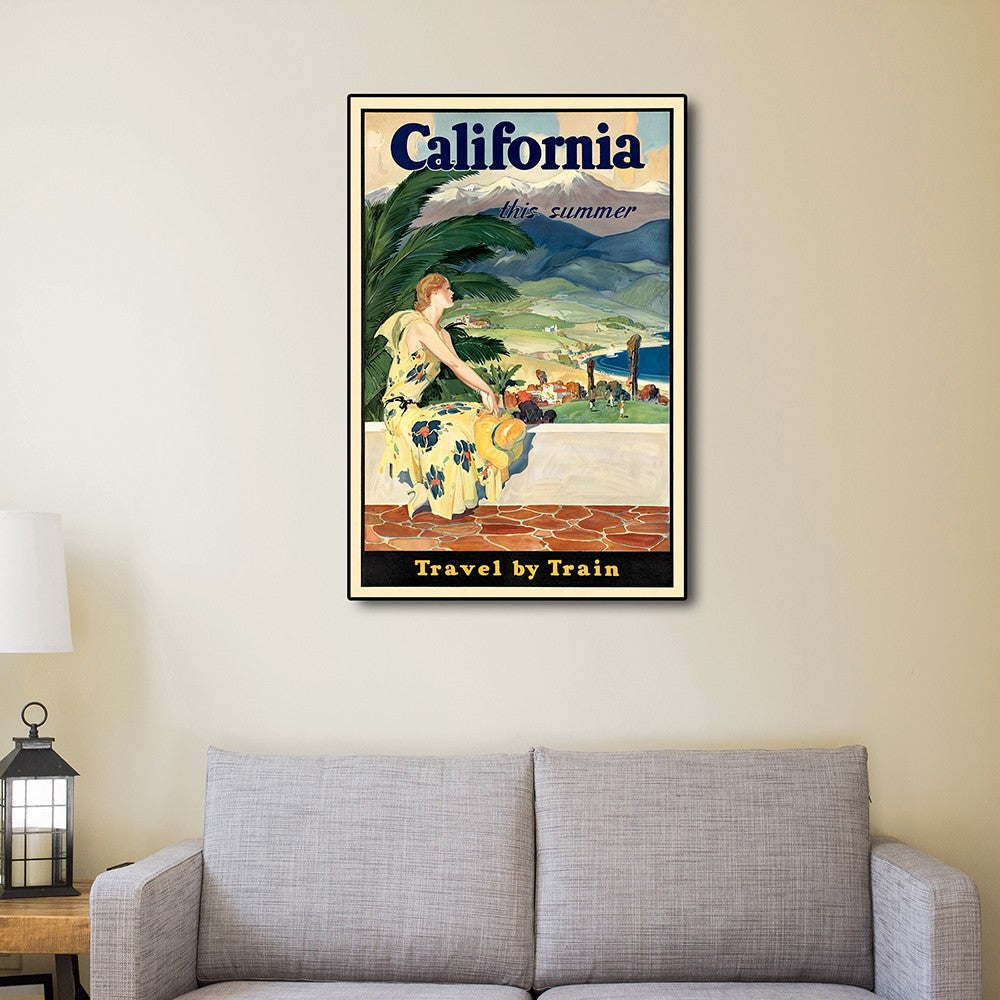 HomeRoots 24" x 36" Vintage 1934 California Travel Poster Wall Art