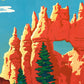 HomeRoots 24" x 36" Vintage 1950s Bryce Canyon National Park Wall Art