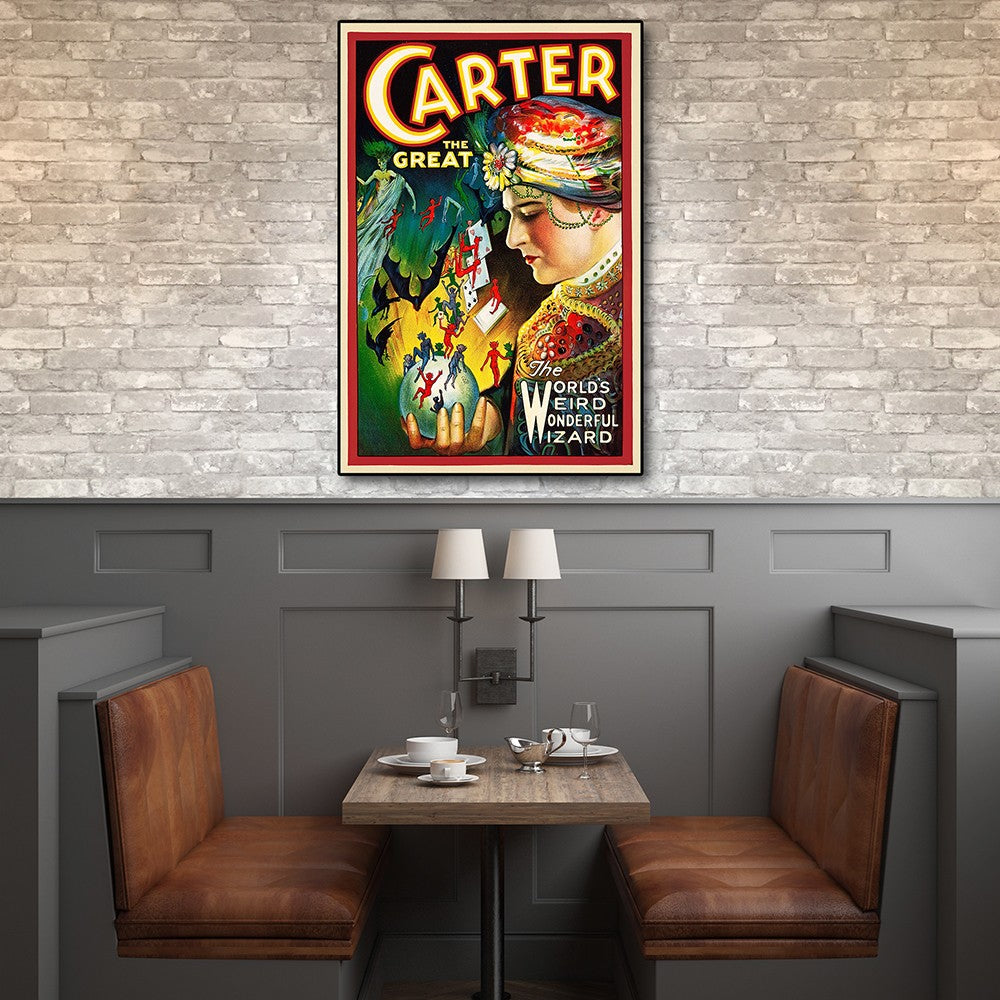 HomeRoots 24" x 36" Vintage c1920s Carter Vintage Magic Poster Wall Art