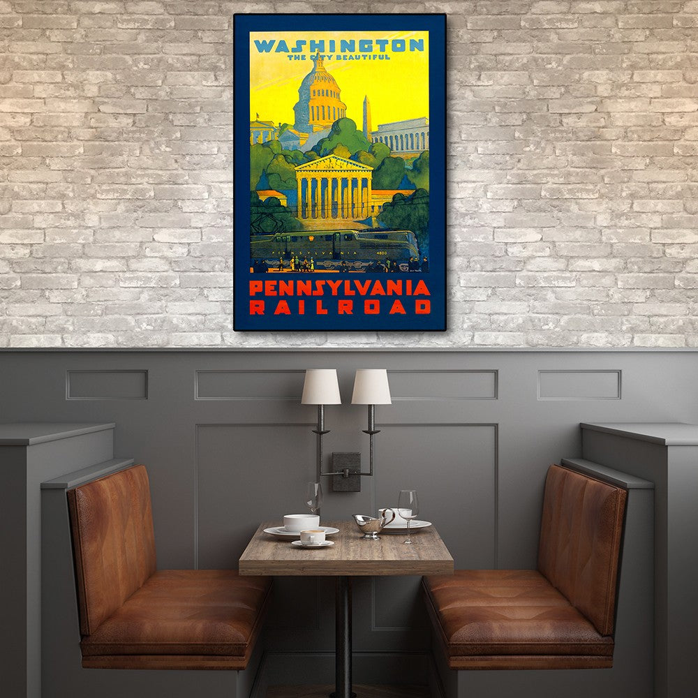 HomeRoots 24" x 36" Washington DC c1940s Vintage Travel Poster Wall Art