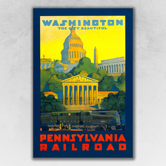 HomeRoots 24" x 36" Washington DC c1940s Vintage Travel Poster Wall Art