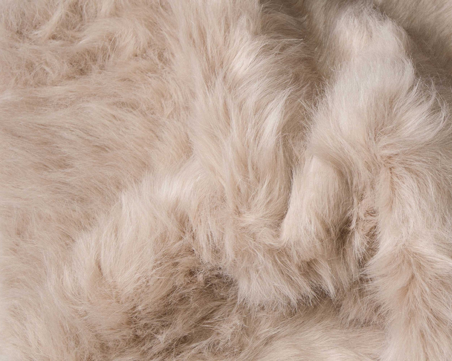 HomeRoots 24" x 36" x 1.5" Acrylic Plush Faux Sheepskin Area Rug in Taupe Finish
