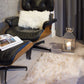 HomeRoots 24" x 36" x 1.5" Acrylic Plush Faux Sheepskin Area Rug in Taupe Finish
