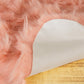 HomeRoots 24" x 36" x 1.5" Dusty Rose Faux Sheepskin - Area Rug