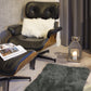 HomeRoots 24" x 36" x 1.5" Faux Rectangular Area Rug in Grey Finish