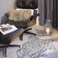 HomeRoots 24" x 36" x 1.5" Faux Sheepskin Area Rug With Gradient Grey Finish